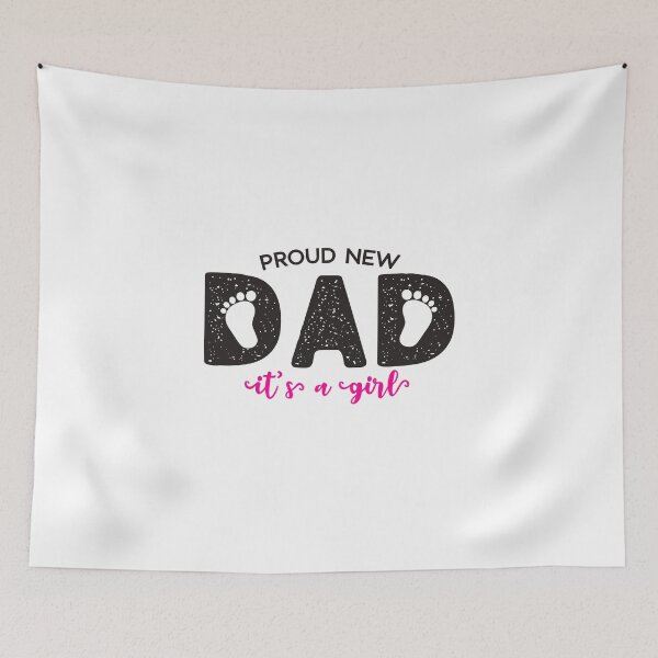 Item preview, Proud New Dad it's a Girl Funny Pregnancy Announcement For Husband Quotes designed and sold by ZETTIF ⭐⭐⭐⭐⭐.