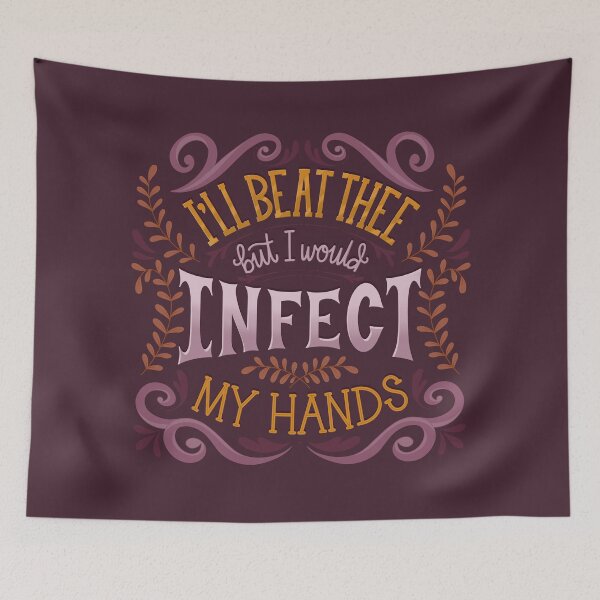 Item preview, Shakespeare Quote Insult - Beat Thee Infect Hands designed and sold by Kit Cronk.
