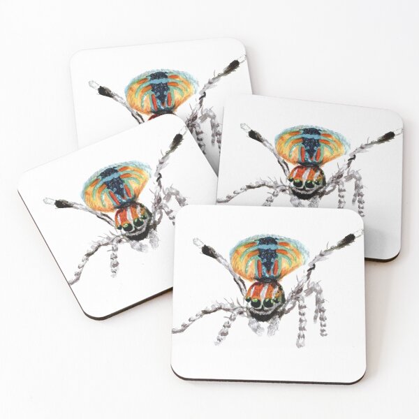 Item preview, watercolor peacock spider designed and sold by RootSpellStudio.