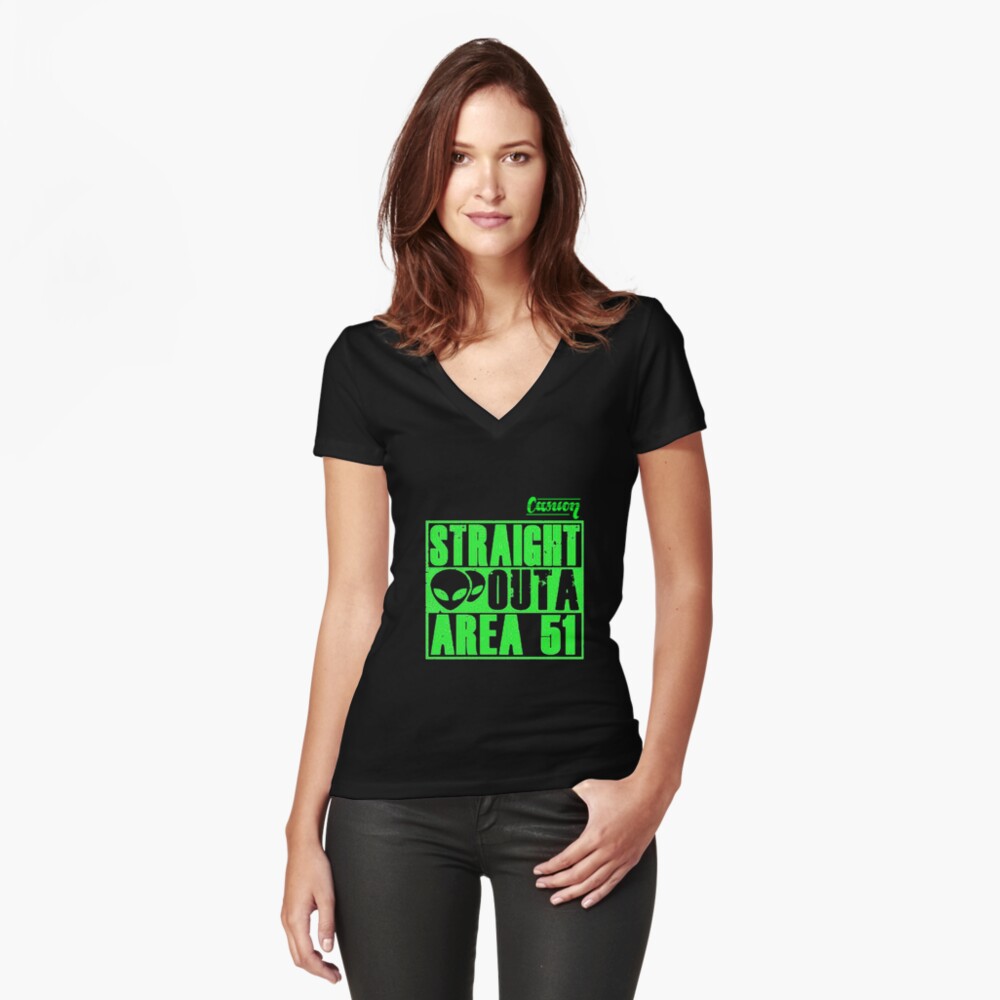 Item preview, Fitted V-Neck T-Shirt designed and sold by CASUON.