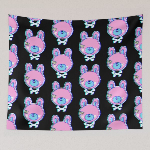 Item preview, Cute Kawaii Goth Bunny Glitch Creepy Pastel Goth Vaporwave designed and sold by swiftyspade.