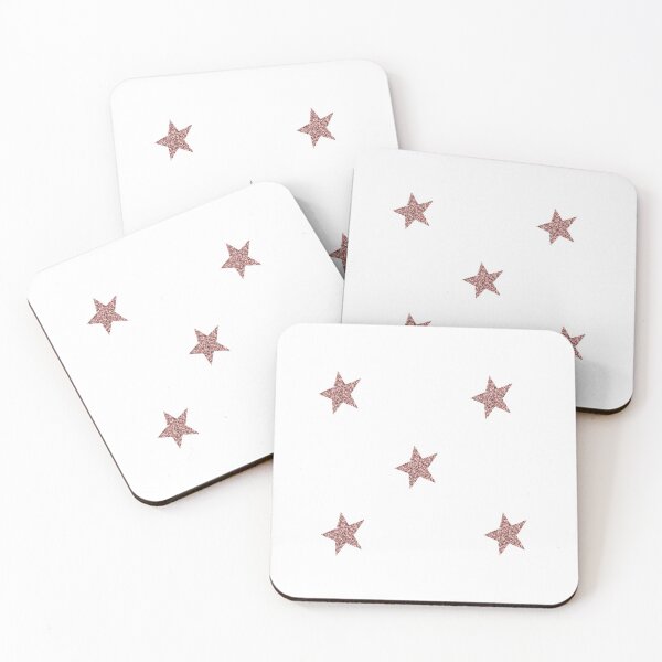 Item preview, Pink Rosegold Glitter Star Sticker Pack designed and sold by kenzieestickers.