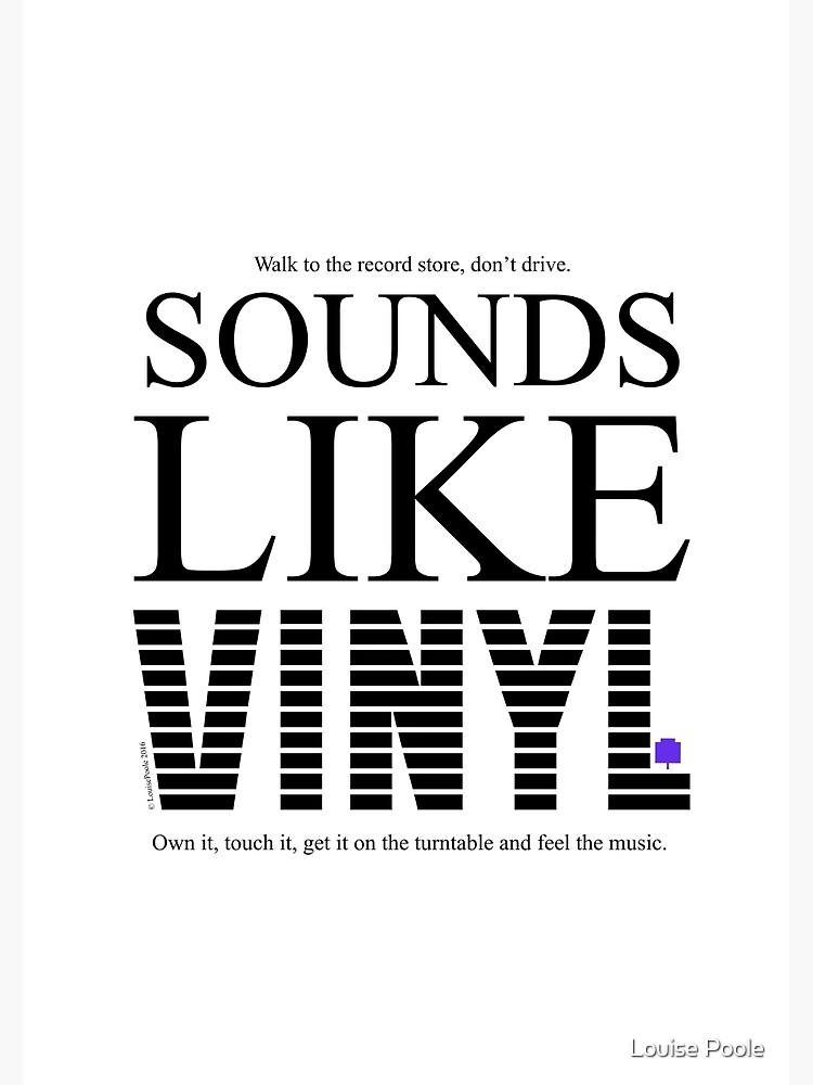 "Sounds Like Vinyl" Poster for Sale by artytypes Redbubble