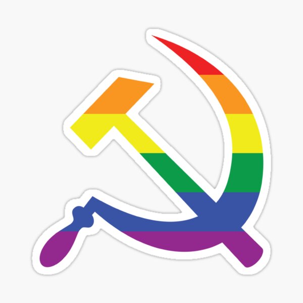 Pride Hammer and Sickle Sticker