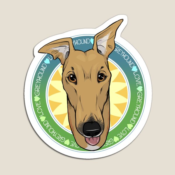 Greyhound Love (Fawn) Magnet