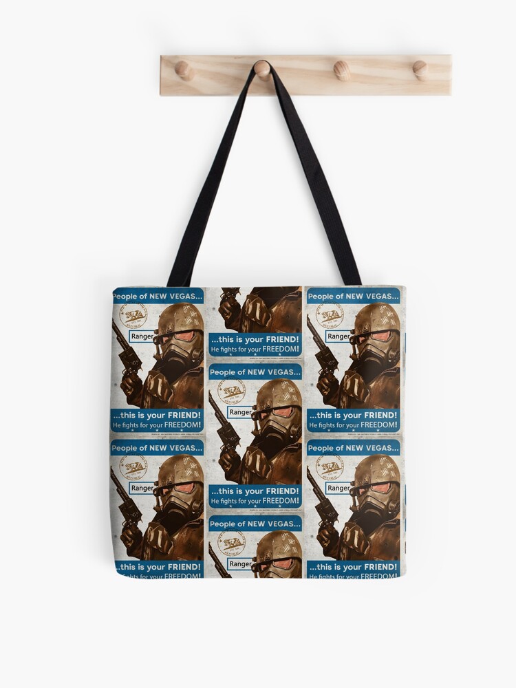 Fallout New Vegas Ncr Ranger Propaganda Artwork Tote Bag By Punchitgraphics Redbubble