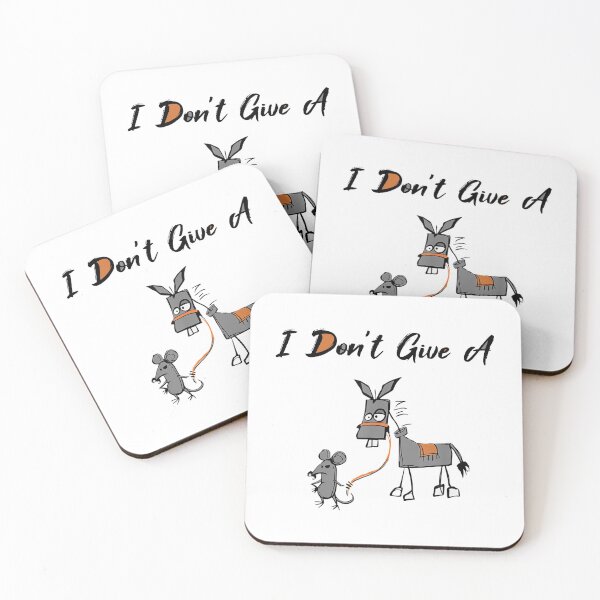 Item preview, Funny Mouse Walking a Donkey I Don't Give Rats Ass designed and sold by HURLEYS.