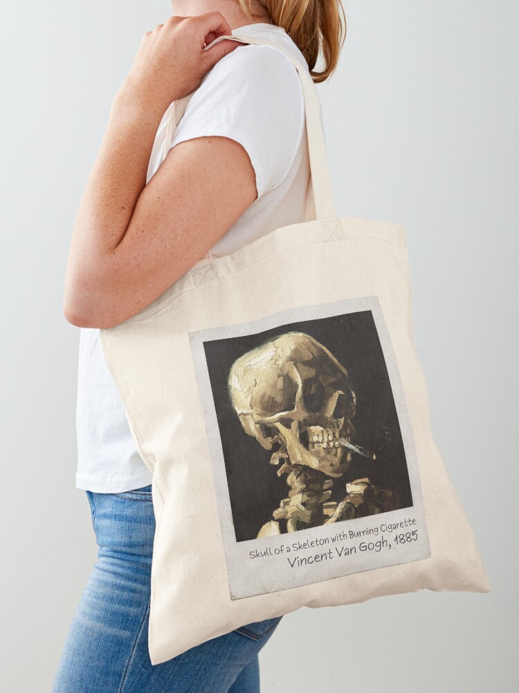 Van Gogh Bag Head of a Skeleton with a Burning Cigarette - Van