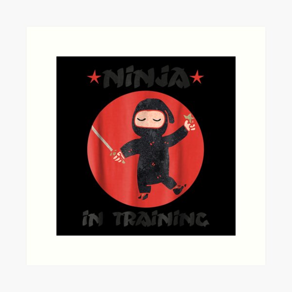 Aperçu de l'œuvre Ninja en formation enfants guerrier combat arts martiaux créée et vendue par cormorantfly.