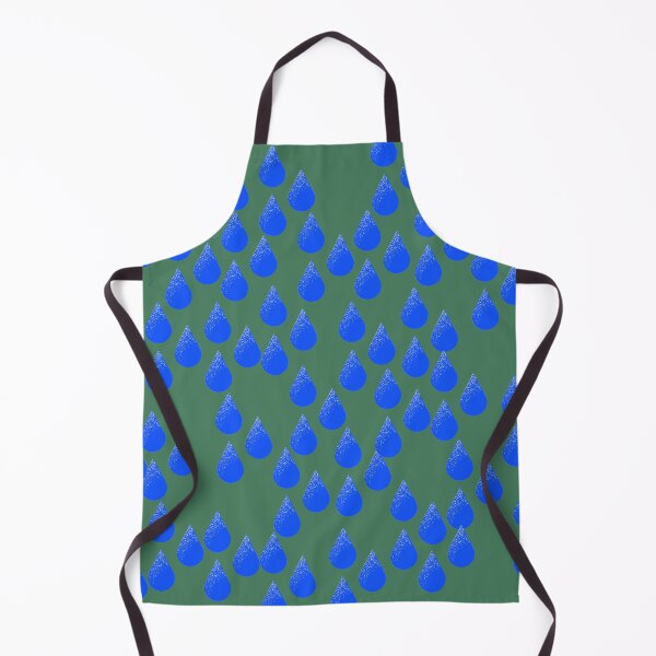 Item preview, Amazing Glowing Dark Blue Raindrops on Green designed and sold by ShaunSandhu.