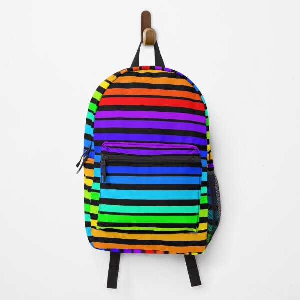Item preview, Rainbow n Black Stripes designed and sold by UrbanAlienShops.