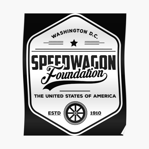 Camiseta Jojos Bizarre Adventure de Speedwagon Foundation Retro Póster