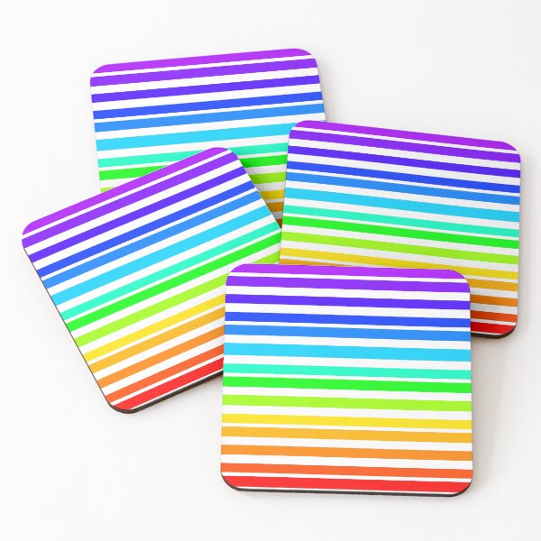 Item preview, White n Rainbow Stripes designed and sold by UrbanAlienShops.
