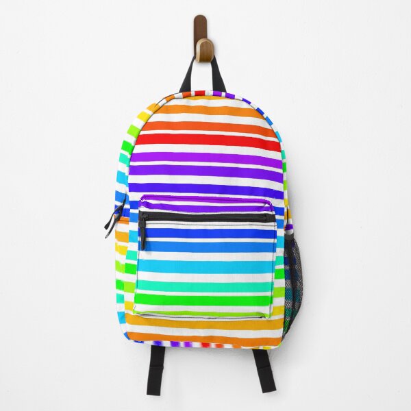 Item preview, White n Rainbow Stripes designed and sold by UrbanAlienShops.