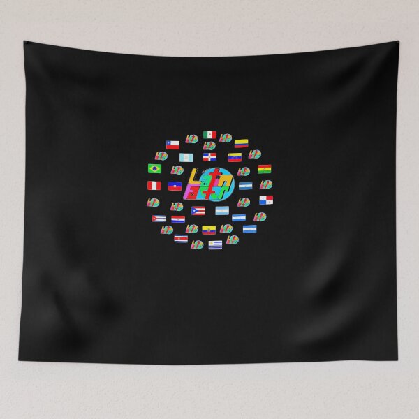 Item preview, The Global Latin Factor Multi Latino Flags designed and sold by MARKCARNEY.