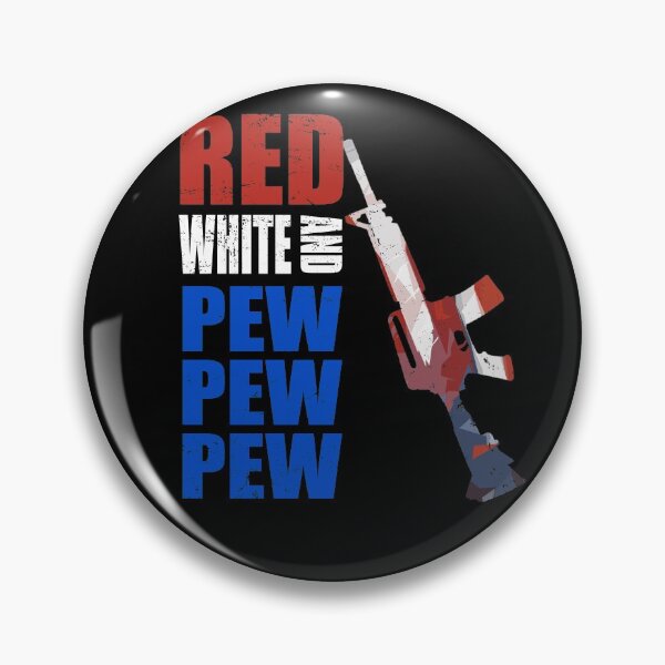 Item preview, Red White And Pew Pew Pew AR15 2A Pro 2nd Amendment Gun Rights designed and sold by American-Proud.