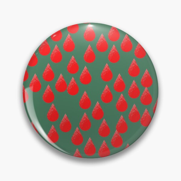Item preview, Amazing Glowing Bright Red Raindrops on Green designed and sold by ShaunSandhu.