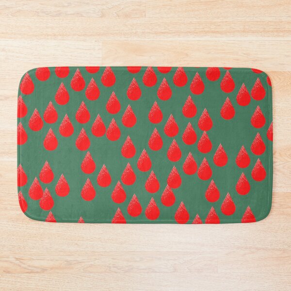 Item preview, Amazing Glowing Bright Red Raindrops on Green designed and sold by ShaunSandhu.