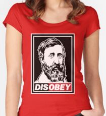 Henry David Thoreau "Disobey" Women's Fitted Scoop T-Shirt