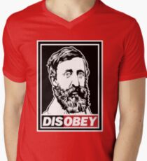 Henry David Thoreau "Disobey" Men's V-Neck T-Shirt