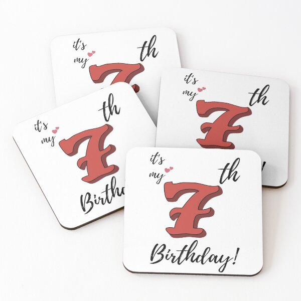 Item preview, It's My Seventh Birthday quote designed and sold by WayneTower.
