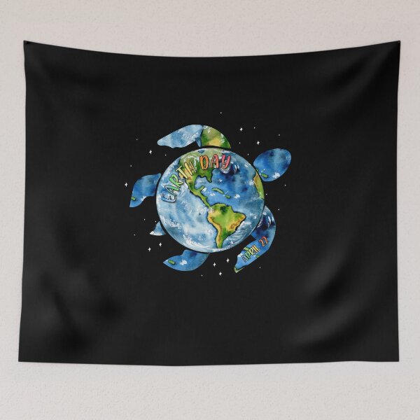 Item preview, Earth Day Restore Earth Sea Turtle Art Save The Planet designed and sold by cadieuxart.