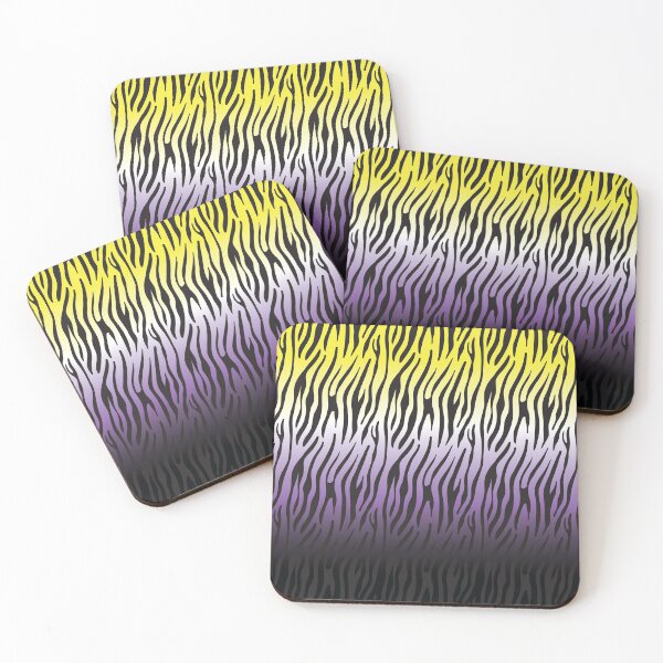 Item preview, LGBT Non Binary Pride Flag Gift, Nb identity pride flag, Zebra Leather pattern designed and sold by ArtsyloShop.