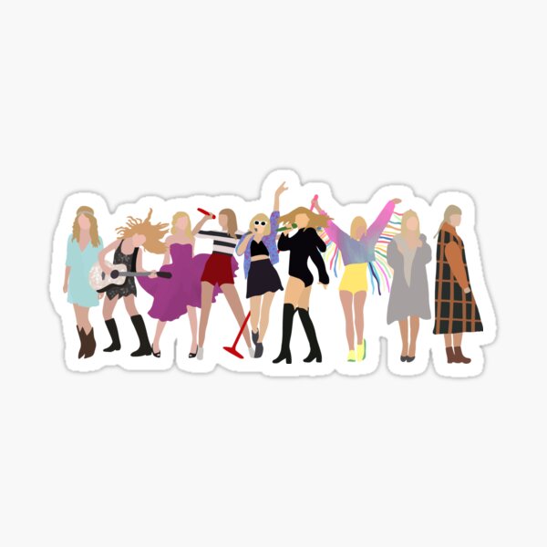 Taylor Swift Eras Evolution Sticker