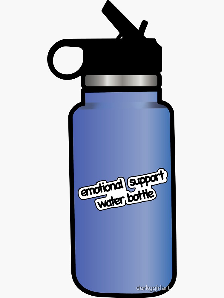 emotional-support-water-bottle-sticker-for-sale-by-dorkygirlart