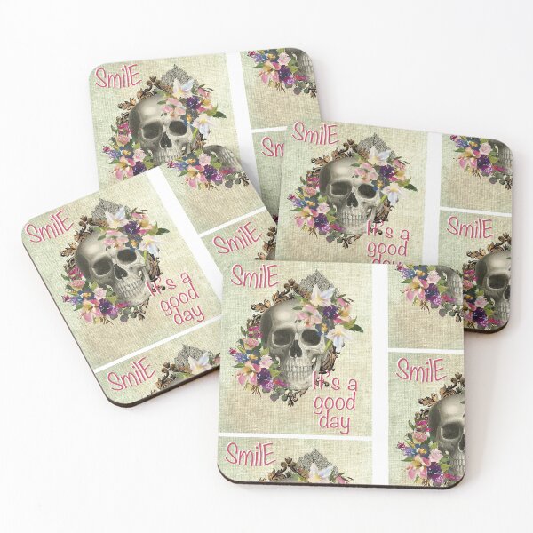 Item preview, Vintage floral and skull design designed and sold by Tfeefuntshirts.