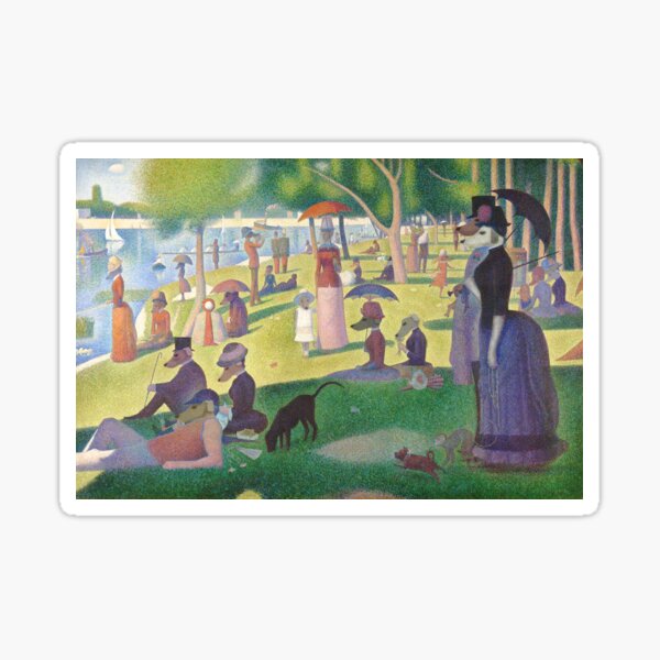 A Dog Day on La Grande Jatte Sticker