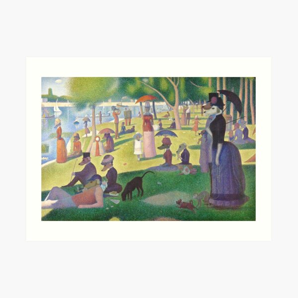 A Dog Day on La Grande Jatte Art Print