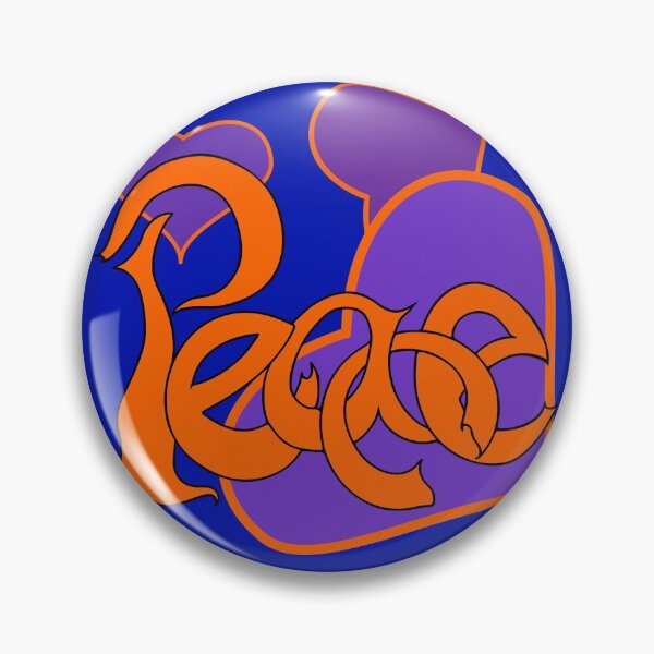 Item preview, Peace Calligraffiti Hippie Loveheart - Orange designed and sold by PATRICIA CASTILLA PEREZ.