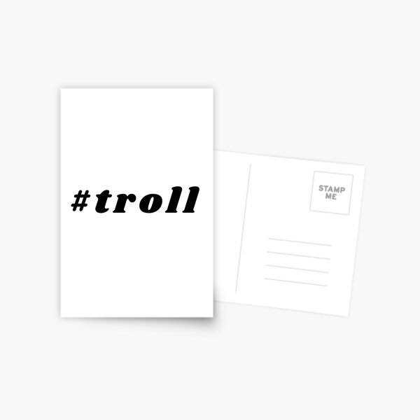 Angry Troll Face Social Media Postcard for Sale by Steelpaulo