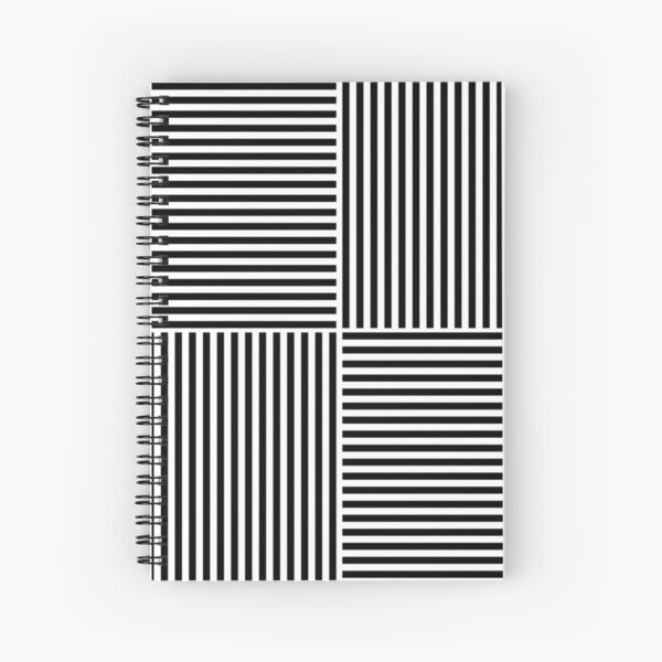 Optical Illusion Art, Horizontal and Vertical Lines ILLusion Spiral Notebook