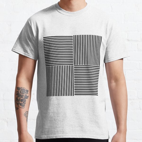 Optical Illusion Art, Horizontal and Vertical Lines ILLusion Classic T-Shirt