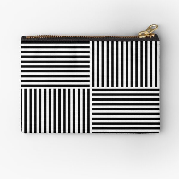 Optical Illusion Art, Horizontal and Vertical Lines ILLusion Zipper Pouch