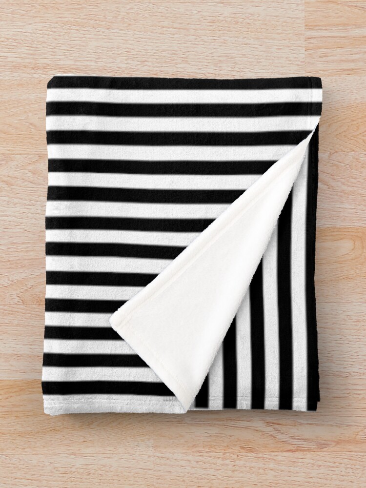 Alternate view of Optical Illusion Art, Horizontal and Vertical Lines ILLusion Throw Blanket