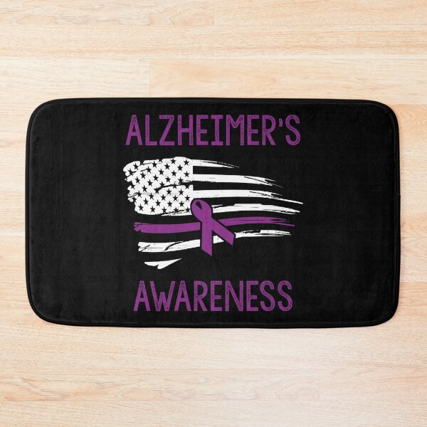 Item preview, Alzheimer's Awareness Purple Ribbon American Flag June designed and sold by liftdesign.