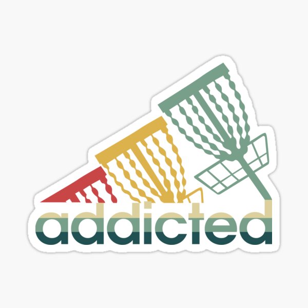 Disc golf addicted vintage Sticker