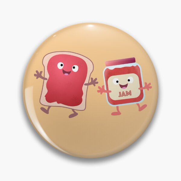 Item preview, Funny bread and jam cartoon characters  designed and sold by FrogFactory.