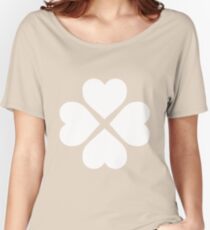 White Heart Flower Women's Relaxed Fit T-Shirt