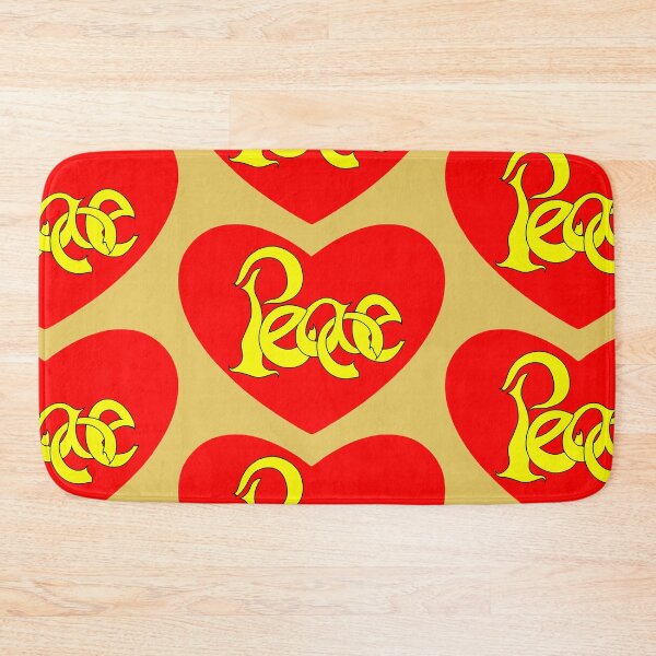 Item preview, Peace Calligraffiti Hippie Loveheart - Yellow designed and sold by PATRICIA CASTILLA PEREZ.