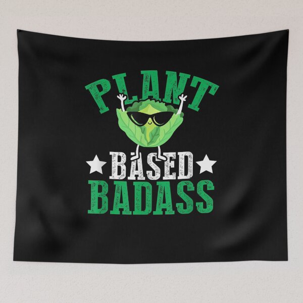 Item preview, Plant Based Badass Vegan Vegetarian Funny Gift  designed and sold by dominique235.