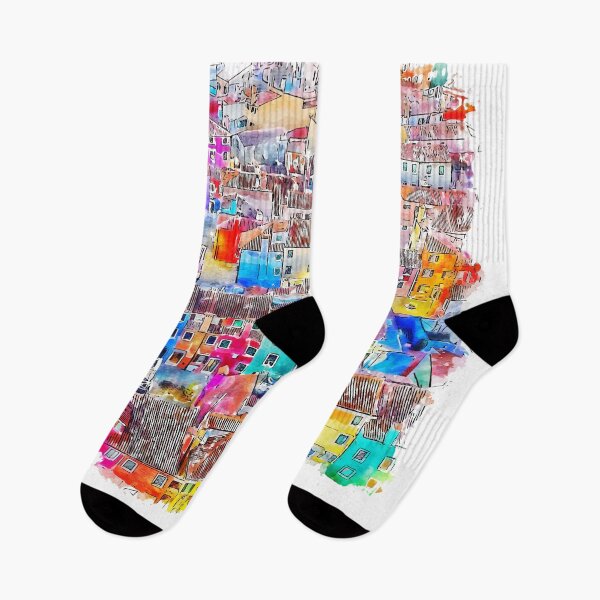 Item preview, City of Burano Italy Watercolor designed and sold by VerboShop.