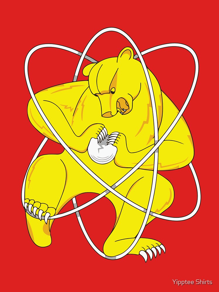 Bear Splitting Atom Zheleznogorsk Flag by dumbshirts