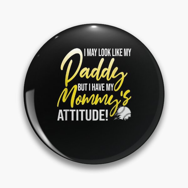 Item preview, Look Like Daddy But I Have Mommy's Attitude Softball Dad Gift  designed and sold by dominique235.
