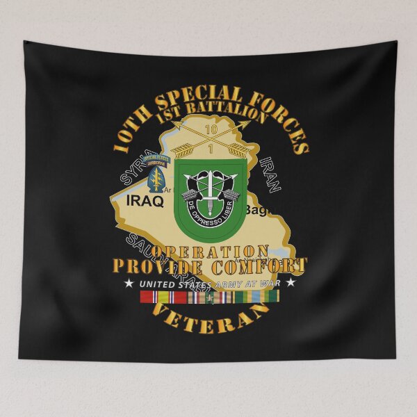 Item preview, Army - Operation Provide Comfort -  1st Bn 10th SFG w COMFORT SVC designed and sold by Military Insignia Products.