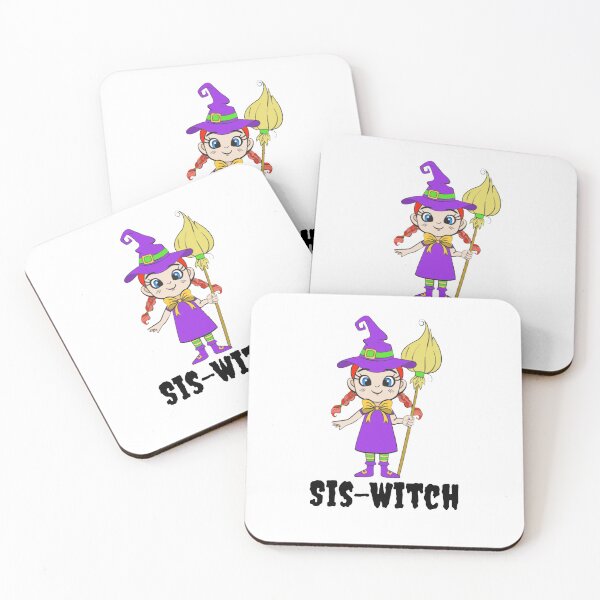 Item preview, Halloween Sister Witch Sis-Witch cute cartoon witch designed and sold by JustSayingGifts.