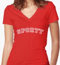 Sporty Spice Women's Fitted V-Neck T-Shirt